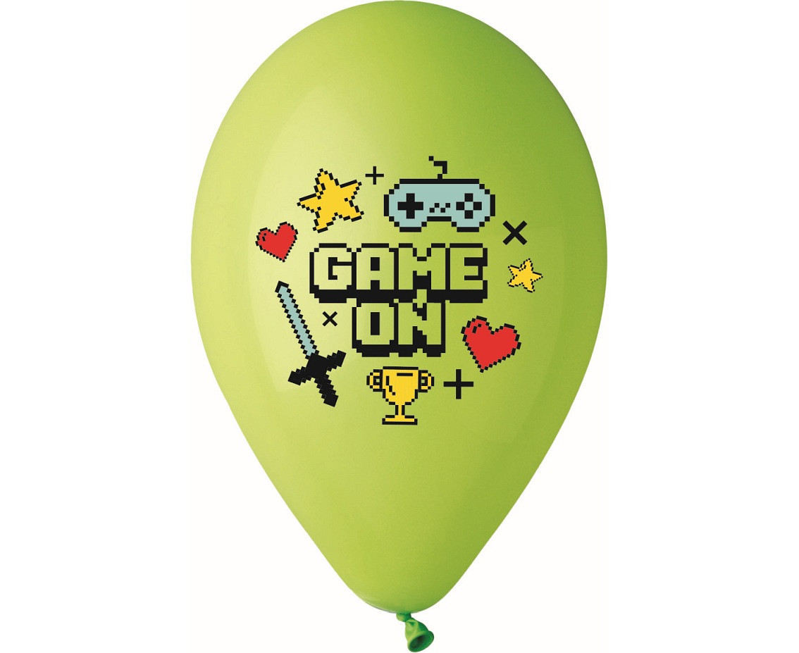 Balloons Game On, 12"/ 5 pcs.